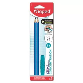   Írástanuló grafitceruza, HB, háromszögletű, szilikon vég, MAPED "Kidy Learn Concentration"