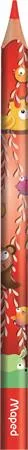 Színes ceruza készlet, vastag, MAPED "Jungle Fever", 12 különböző szín