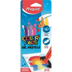   Olajpasztell kréta, MAPED "Color'Peps", 12 különböző szín