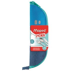   Evőeszközkészlet, fém, szövet tok, MAPED PICNIK "Concept Kids", kék