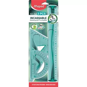   Vonalzókészlet, műanyag, hajlítható, 3 darabos, MAPED "Flex"