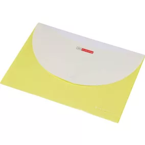   Irattartó tasak, A4, PP, patentos, két zsebes, 200 mikron, PANTA PLAST, sárga