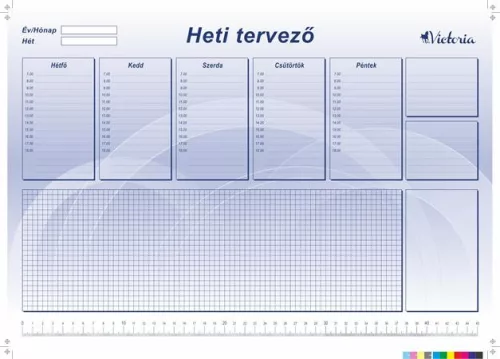 Könyökalátét, 470x330 mm, heti tervezővel, VICTORIA OFFICE