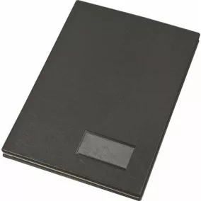   Aláírókönyv, A4, 20 részes, karton, műbőr hatású borító, VICTORIA OFFICE, fekete