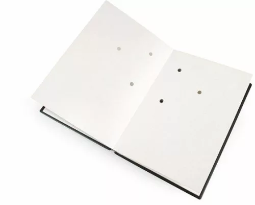 Aláírókönyv, A4, 20 részes, karton, műbőr hatású borító, VICTORIA OFFICE, fekete