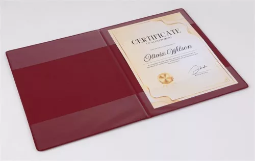 Oklevéltartó, plüss, A5, VICTORIA OFFICE, vegyes