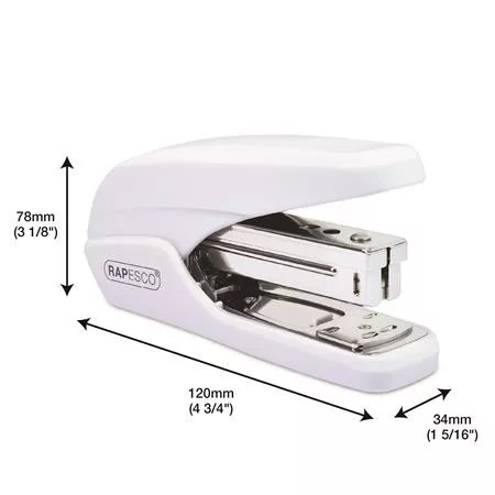 Tűzőgép, 24/6, 26/6, 25 lap, könnyített tűzés, RAPESCO "X5 Less Effort", fehér
