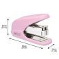   Tűzőgép, 24/6, 26/6, 20 lap, könnyített tűzés, RAPESCO "X5-Mini Less Effort", világos rózsaszín