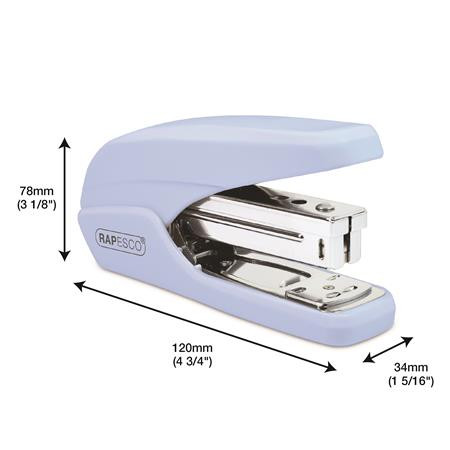 Tűzőgép, 24/6, 26/6, 25 lap, könnyített tűzés, RAPESCO "X5 Less Effort", világoskék