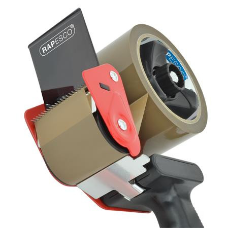 Csomagzáró gép, RAPESCO "Germ-Savvy® 960", 5 db barna csomagolószalaggal, 1 db késsel