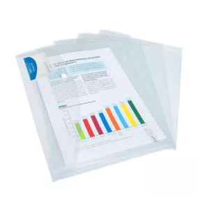   Irattartó tasak, A4+, patentos, RAPESCO "Eco", áttetsző