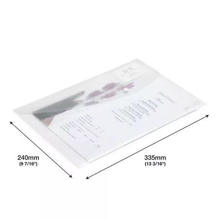 Irattartó tasak, A4+, patentos, RAPESCO "Eco", áttetsző