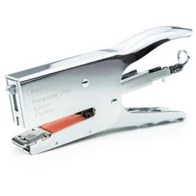   Tűzőgép, kézi, 24/8, 45 lap, fém, RAPESCO "Porpoise ONE", króm