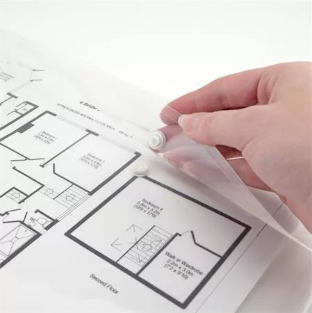Irattartó tasak, A4+, PP, patentos, RAPESCO "Eco", áttetsző