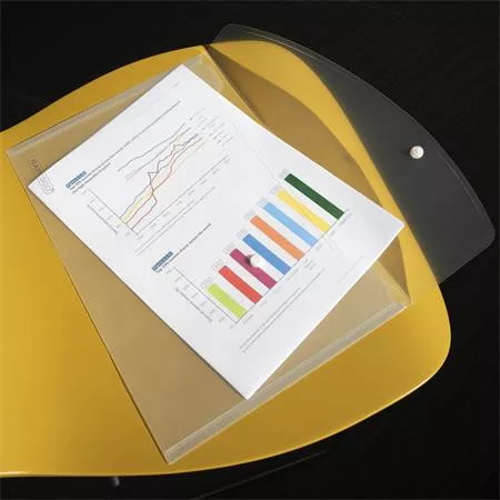 Irattartó tasak, A4+, PP, patentos, RAPESCO "Eco", áttetsző