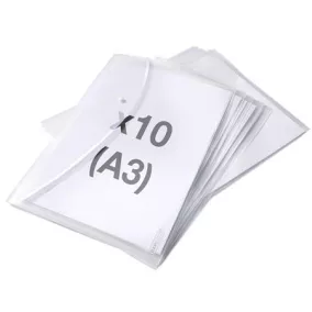   Irattartó tasak, A3, PP, patentos, RAPESCO "Eco", áttetsző