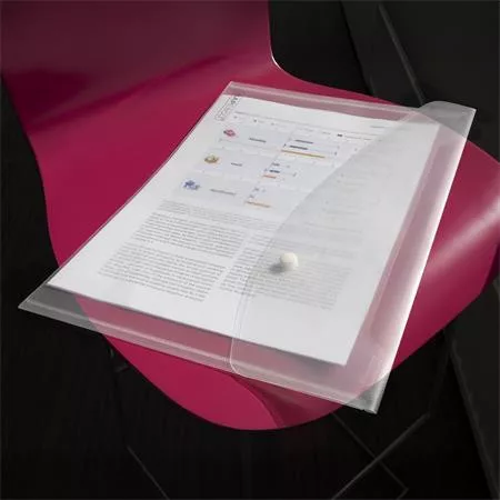 Irattartó tasak, A3, PP, patentos, RAPESCO "Eco", áttetsző