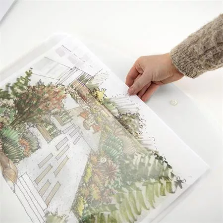 Irattartó tasak, A3, PP, patentos, RAPESCO "Eco", áttetsző