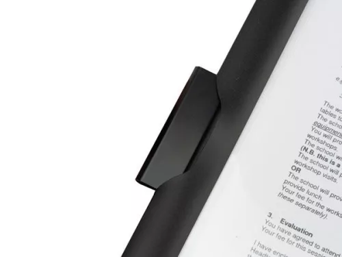 Gyorsfűző, klipes, PP, A4, RAPESCO "Eco GRS Recycled", fekete