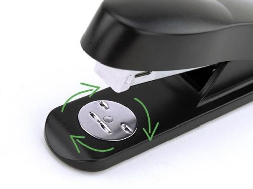 Tűzőgép, 24/6, 26/6, 20 lap, RAPESCO "Eco GRS Recycled Half-Strip", fekete