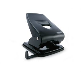   Lyukasztó, kétlyukú, 40 lap, fém, RAPESCO "835", fekete