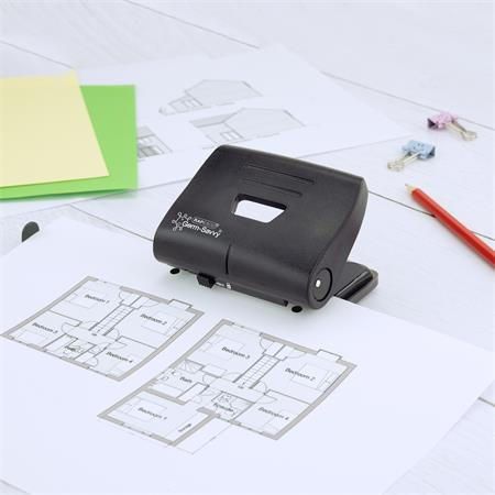 Lyukasztó, kétlyukú, 22 lap, antibakteriális, RAPESCO "820-P", fekete