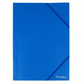 Gumis mappa, 15 mm, PP, A4, VICTORIA OFFICE, kék