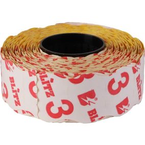 Árazószalag, 22x16 mm, BLITZ, sárga