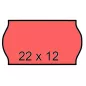 Árazószalag, 22x12 mm, piros