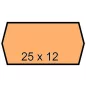 Árazószalag, 25x12 mm, narancs