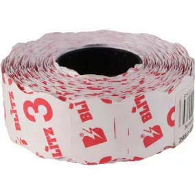 Árazószalag, 26x16 mm, BLITZ, 36 tekercs, fehér