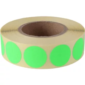 Etikett, 20 mm kör, 1000 etikett/tekercs, zöld