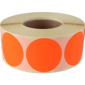 Etikett, 38 mm kör, 1000 etikett/tekercs, fluo piros