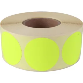 Etikett, 38 mm kör, 1000 etikett/tekercs, citromsárga