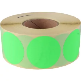 Etikett, 38 mm kör, 1000 etikett/tekercs, zöld