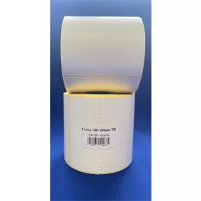 Etikett, thermo, 100x100 mm, 600 etikett/tekercs, fehér