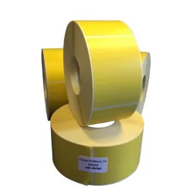 Etikett, thermo, 70x50 mm, 900 etikett/tekercs, citromsárga
