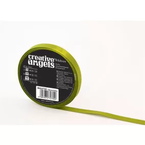 Szatén szalag, 12 mm x 32 m, zöld
