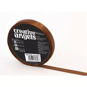 Szatén szalag, 12 mm x 32 m, bronz