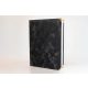 Oklevéltartó, A4, exkluzív, plüss, 4 fém sarokkal, fekete