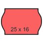 Árazószalag, 25x16 mm, piros