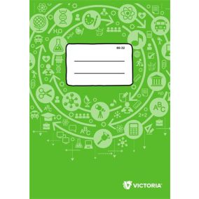   Füzet, tűzött, A4, sima, 32 lap, VICTORIA PAPER Circle "80-32"