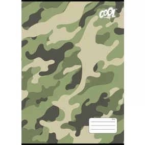   Füzet, tűzött, A4, kockás, 32 lap, COOL BY VICTORIA "Camouflage", "87-32"