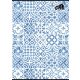 Füzet, tűzött, A4, kockás, 80 lap, COOL BY VICTORIA "Mediterrain patterns"