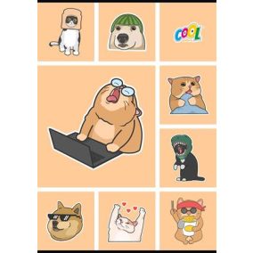   Füzet, tűzött, A4, kockás, 80 lap, COOL BY VICTORIA "Memes"