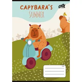   Füzet, tűzött, A5, vonalas, 32 lap, 1. osztály, COOL BY VICTORIA "Capibara", "14-32"