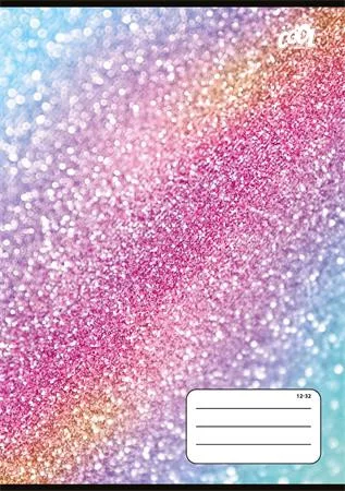 Füzet, tűzött, A5, vonalas, 32 lap, 3. osztály, COOL BY VICTORIA "Magic Sparkle", "12-32"