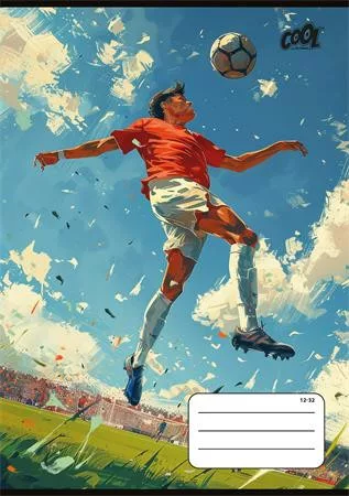 Füzet, tűzött, A5, vonalas, 32 lap, 3. osztály, COOL BY VICTORIA "Champion", "12-32"