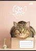 Füzet, tűzött, A5, vonalas, 32 lap, 4-8. osztály, COOL BY VICTORIA "Cats Forever", "21-32"
