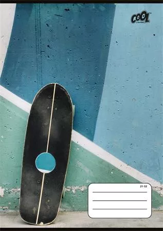 Füzet, tűzött, A5, vonalas, 32 lap, 4-8. osztály, COOL BY VICTORIA "Urban Ride", "21-32"